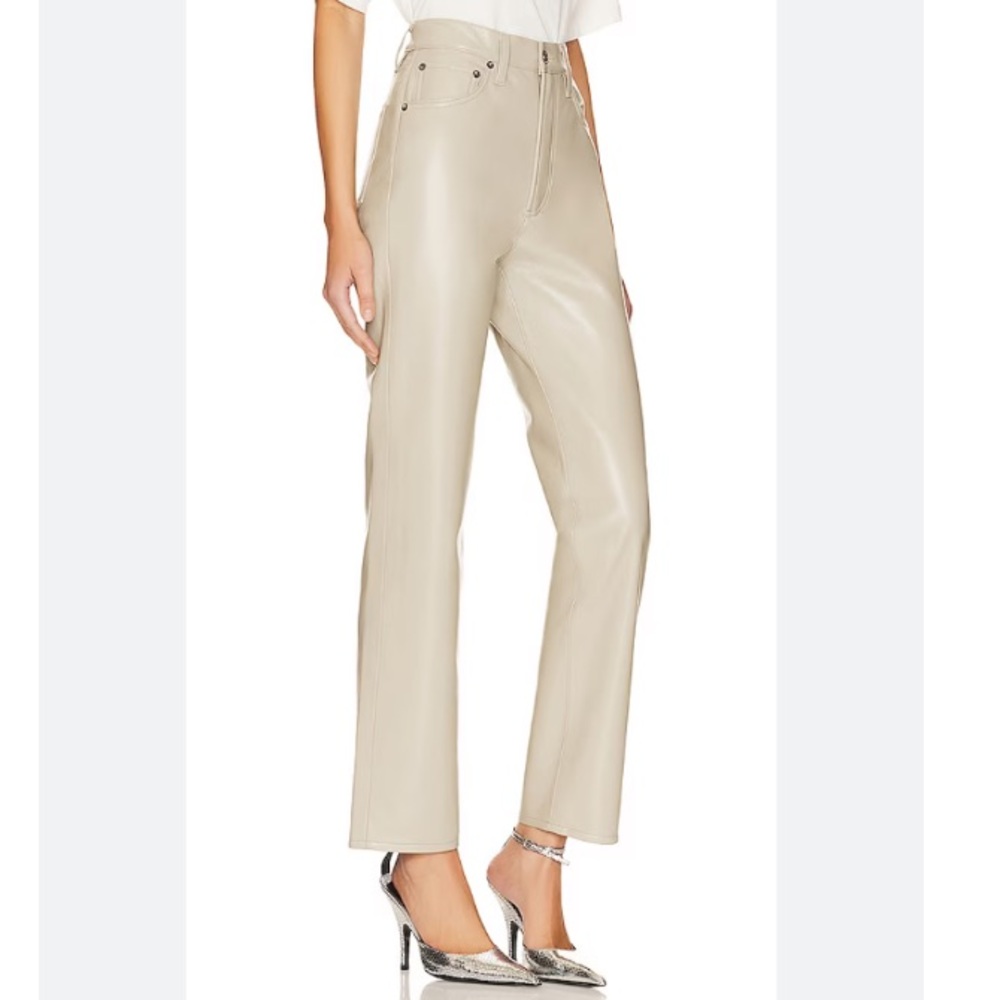 AGOLDE Recycled Leather 90’s Pinch Waist in Toast Pants - Picture 4 of 4